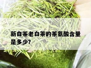 新白茶老白茶的茶氨酸含量是多少？