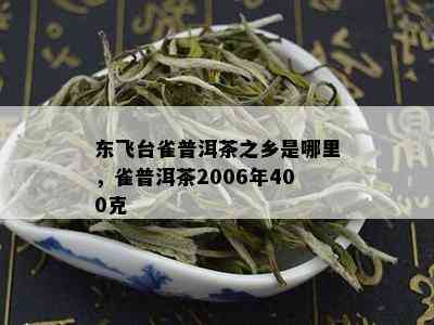 东飞台雀普洱茶之乡是哪里，雀普洱茶2006年400克