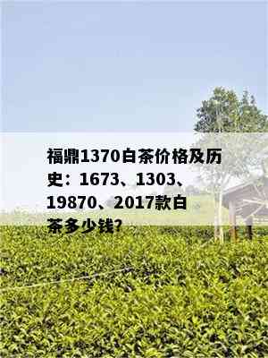 福鼎1370白茶价格及历史：1673、1303、19870、2017款白茶多少钱？