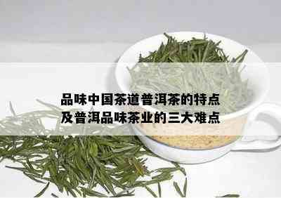 品味中国茶道普洱茶的特点及普洱品味茶业的三大难点