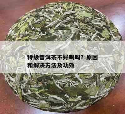 特级普洱茶不好喝吗？原因和解决方法及功效