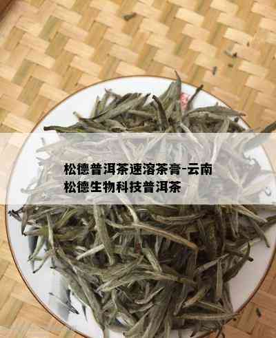 松德普洱茶速溶茶膏-云南松德生物科技普洱茶