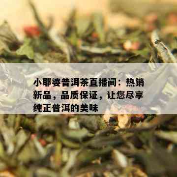 小耶婆普洱茶直播间：热销新品，品质保证，让您尽享纯正普洱的美味