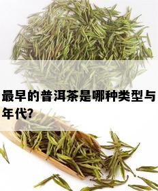 最早的普洱茶是哪种类型与年代？