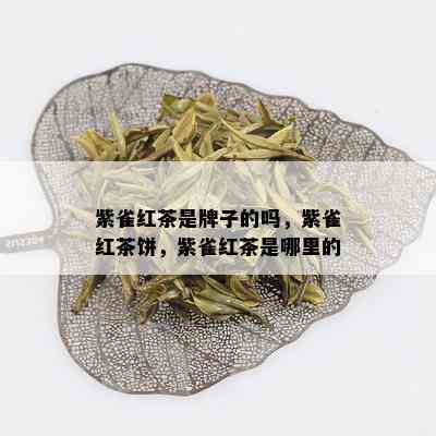 紫雀红茶是牌子的吗，紫雀红茶饼，紫雀红茶是哪里的