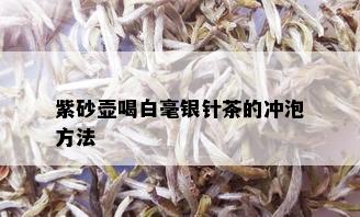 紫砂壶喝白毫银针茶的冲泡方法