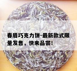 春眉巧克力饼-最新款式 *** 发售，快来品尝！