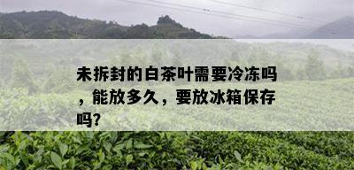 未拆封的白茶叶需要冷冻吗，能放多久，要放冰箱保存吗？