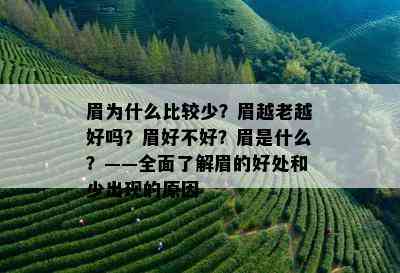 眉为什么比较少？眉越老越好吗？眉好不好？眉是什么？——全面了解眉的好处和少出现的原因