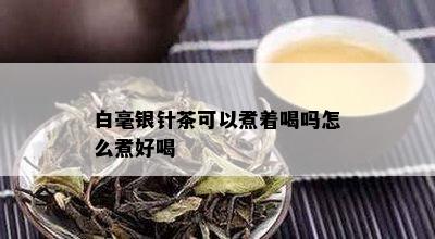 白毫银针茶可以煮着喝吗怎么煮好喝