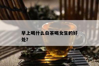 早上喝什么白茶喝女生的好处？