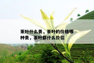 茶叶什么贵，茶叶的价格哪种贵，茶叶都什么价位