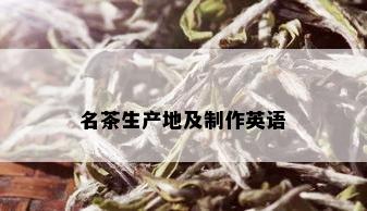 名茶生产地及制作英语