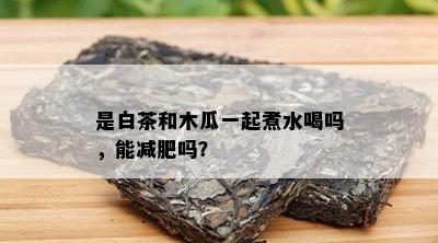 是白茶和木瓜一起煮水喝吗，能减肥吗？