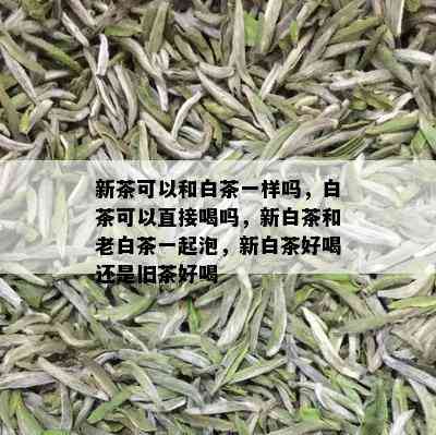 新茶可以和白茶一样吗，白茶可以直接喝吗，新白茶和老白茶一起泡，新白茶好喝还是旧茶好喝