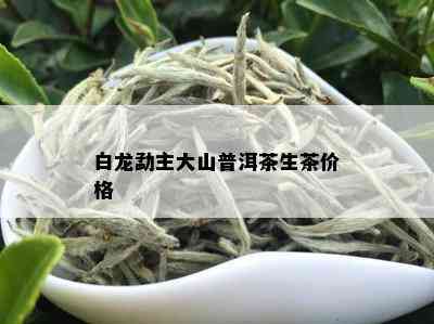 白龙勐主大山普洱茶生茶价格