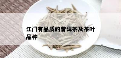 江门有品质的普洱茶及茶叶品种