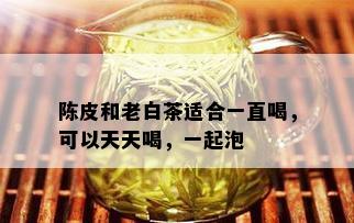 陈皮和老白茶适合一直喝，可以天天喝，一起泡