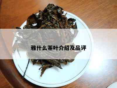 雅什么茶叶介绍及品评