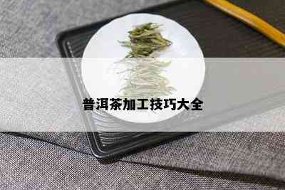 普洱茶加工技巧大全