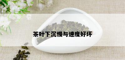 茶叶下沉慢与速度好坏