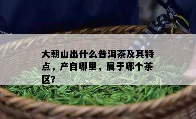 大朝山出什么普洱茶及其特点，产自哪里，属于哪个茶区？