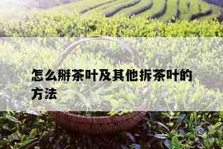 怎么掰茶叶及其他拆茶叶的方法