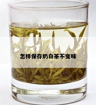 怎样保存奶白茶不变味