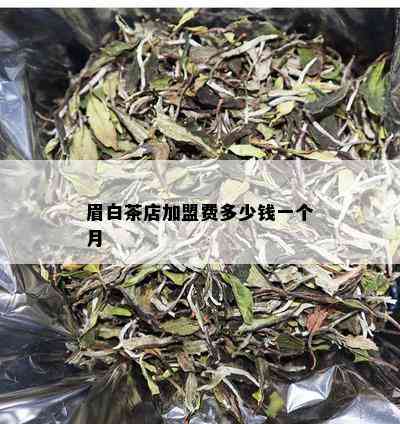 眉白茶店加盟费多少钱一个月