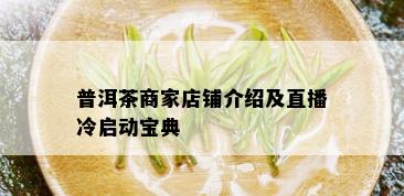 普洱茶商家店铺介绍及直播冷启动宝典