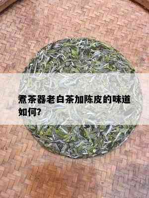 煮茶器老白茶加陈皮的味道如何？