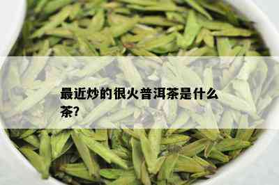 最近炒的很火普洱茶是什么茶？