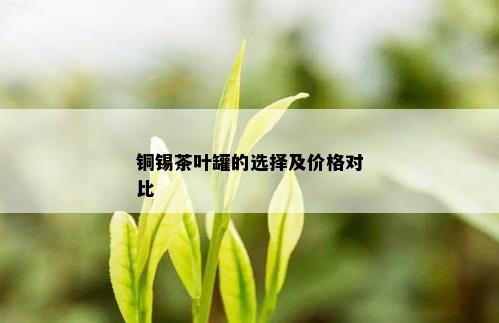 铜锡茶叶罐的选择及价格对比