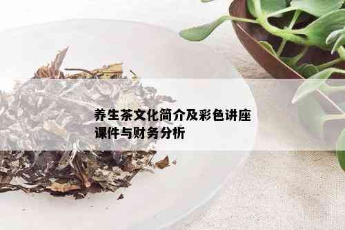 养生茶文化简介及彩色讲座课件与财务分析