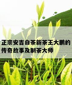 正宗安吉白茶新茶王大鹏的传奇故事及制茶大师