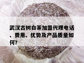 武汉古树白茶加盟代理电话、费用、优势及产品质量如何？