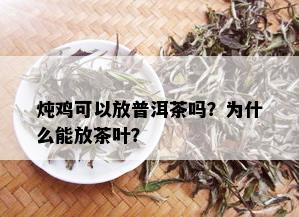 炖鸡可以放普洱茶吗？为什么能放茶叶？