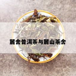 麓舍普洱茶与麓山茶舍