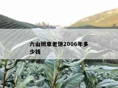 六山班章老饼2006年多少钱