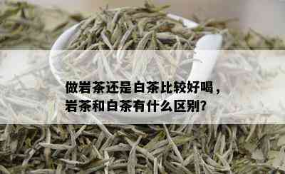 做岩茶还是白茶比较好喝，岩茶和白茶有什么区别？