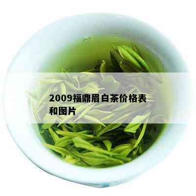 2009福鼎眉白茶价格表和图片