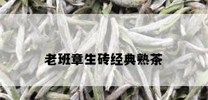 老班章生砖经典熟茶