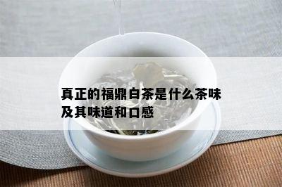 真正的福鼎白茶是什么茶味及其味道和口感