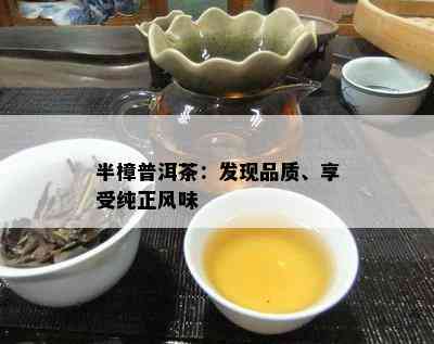 半樟普洱茶：发现品质、享受纯正风味