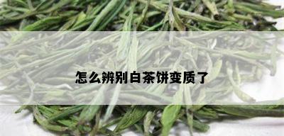 怎么辨别白茶饼变质了