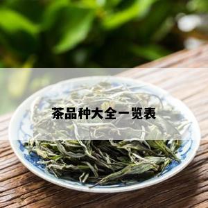 茶品种大全一览表