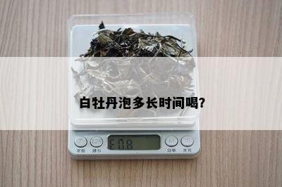 白牡丹泡多长时间喝？