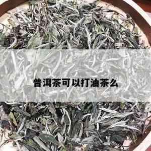 普洱茶可以打油茶么