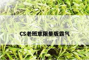 CS老班章 *** 版霸气