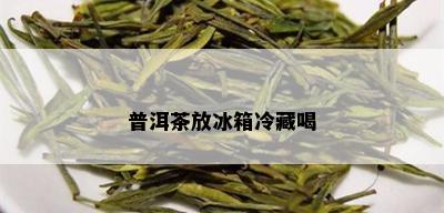 普洱茶放冰箱冷藏喝